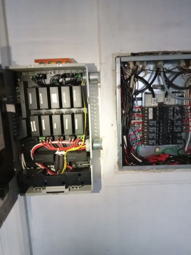 Electrical panel upgrade completed for Security Camera Wiring in Edgecliff Village